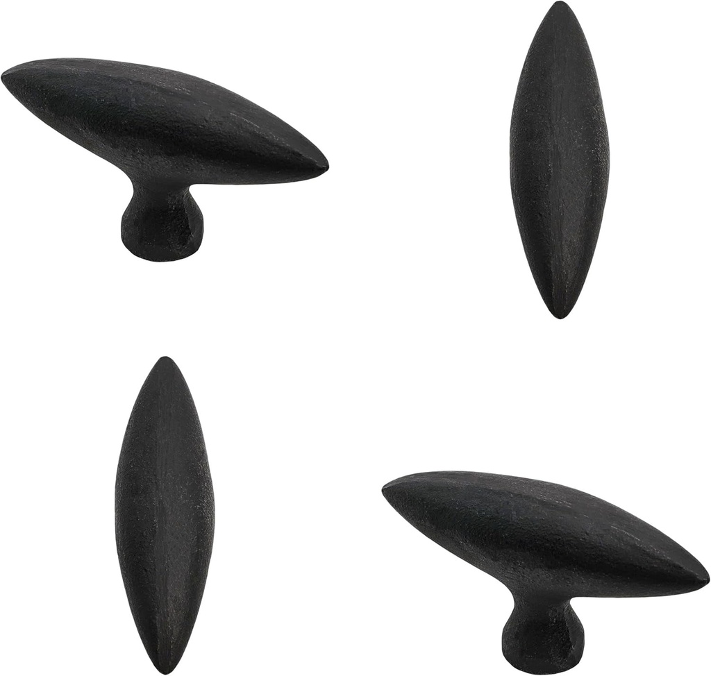 Hand Forged Iron Cabinet Knob Pull Antique Rustic Knobs for Kitchen Cabinet Drawer Pull Handles with Hardware: Pack of 4