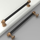 10 Pack 7-1/2"(192Mm) Matte Black & Champagne Bronze Cabinet Pulls Knurled Kitchen Cabinet Handles Drawer Pulls Cupboard Hardware for Cabinets