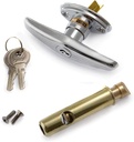 Trash Chute T Handles and Laundry Chute Door Latch Kit with V Spindle for Bottom & Side Hinged Doors. Compatible Handle Hardware Parts by Pro Chutes