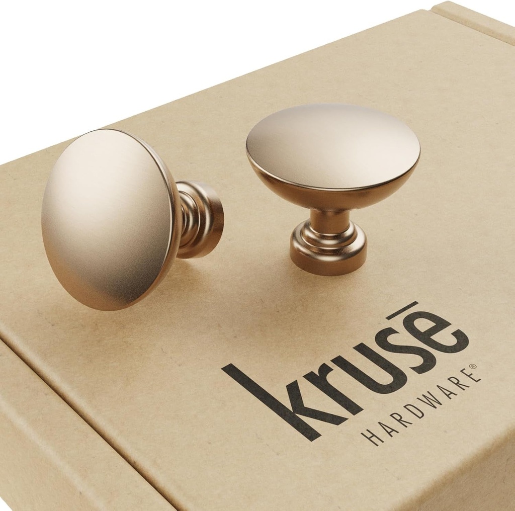 30744 - (10-Pack) Bradford Door and Drawer Knob - 1-3/16In Diameter, Champagne Bronze