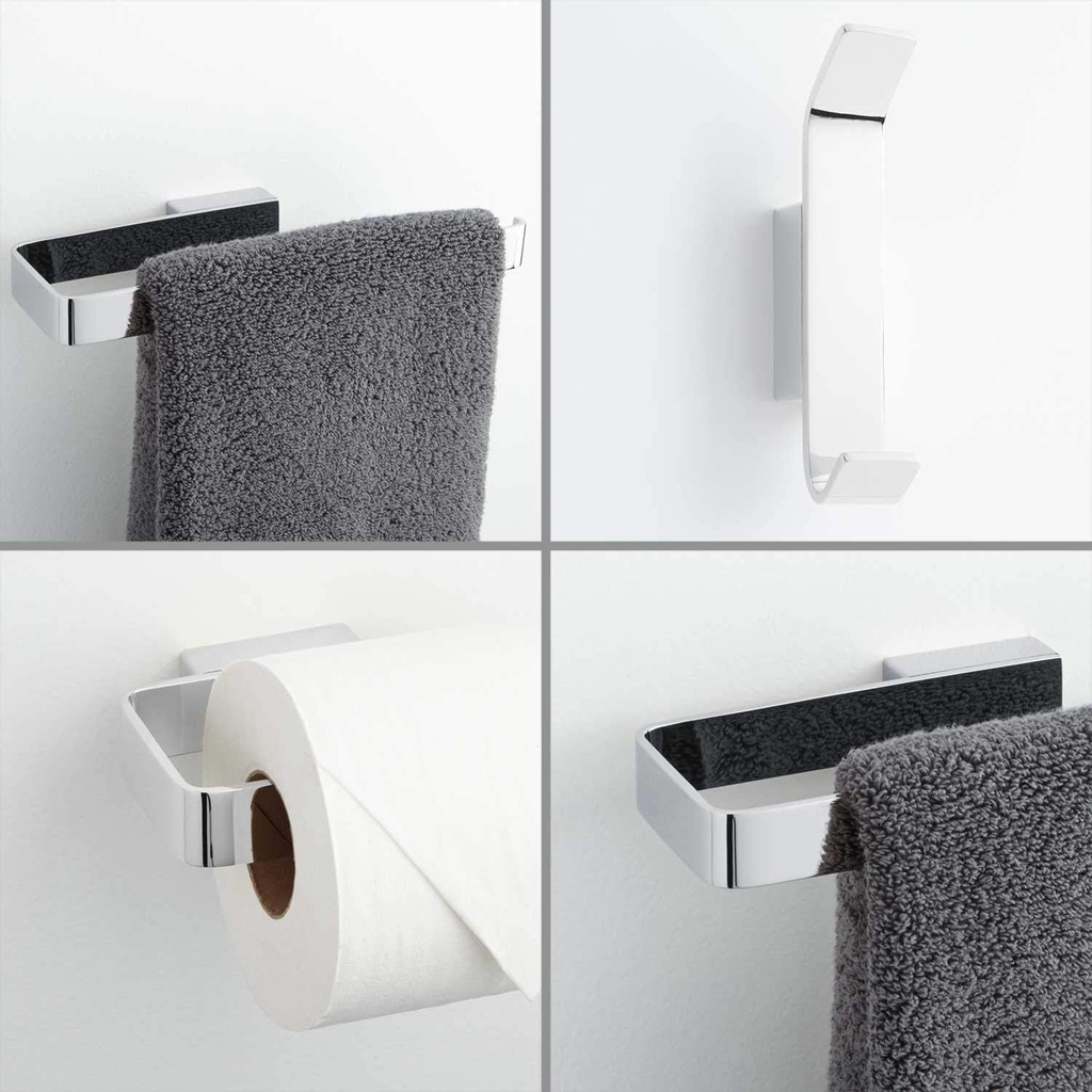 419057 Newberry 4 Piece Bathroom Package with 23-3/4" Towel Bar, Robe Hook, Towel Ring, and Toilet Paper Holder