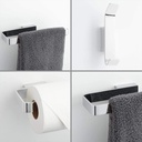 419057 Newberry 4 Piece Bathroom Package with 23-3/4" Towel Bar, Robe Hook, Towel Ring, and Toilet Paper Holder