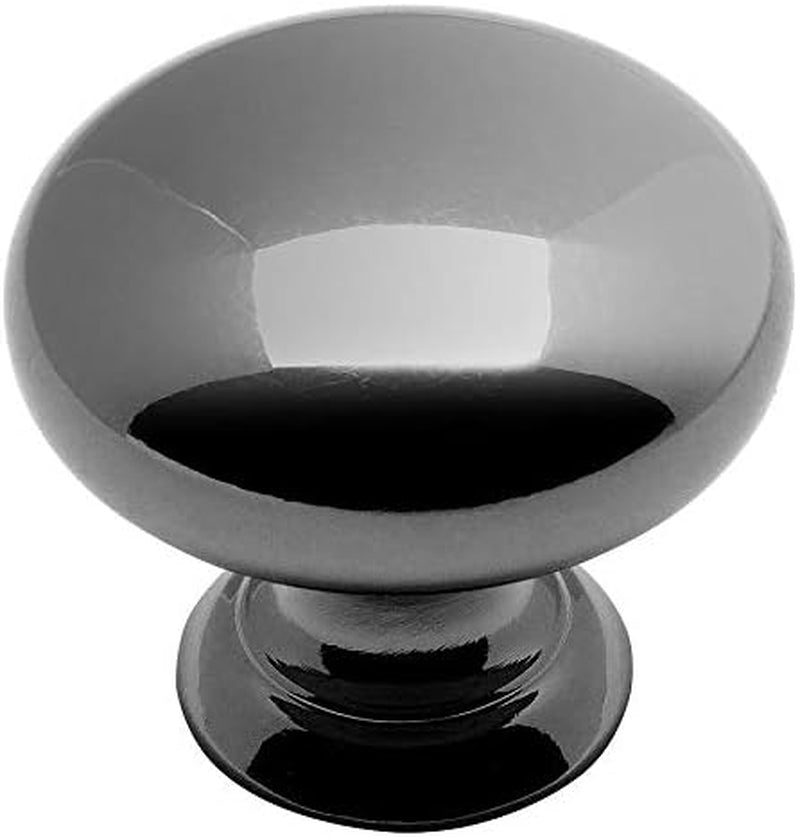 Cosmas 25 Pack 4950BN Black Nickel Cabinet Hardware round Mushroom Knob - 1-1/4" Diameter