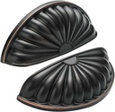 HARPOON 6 Pack Bin Cup Drawer Handle Pull Cabinet Hardware,Kitchen Cabinet Pulls,3 Inch Hole Center Oil Rubbed Bronze