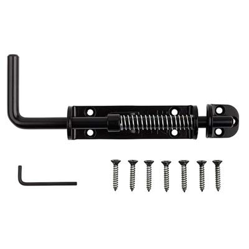 National Hardware 18 In. L Black Steel Sliding Bolt 1 Pk