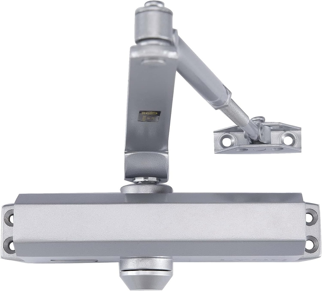 Medium Duty Commercial Door Closer - DC6003 Automatic Door Closer, Surface-Mounted Auto Door Closer, Size 3 Automatic Door Closer for Home & Light Commercial Property, Aluminum