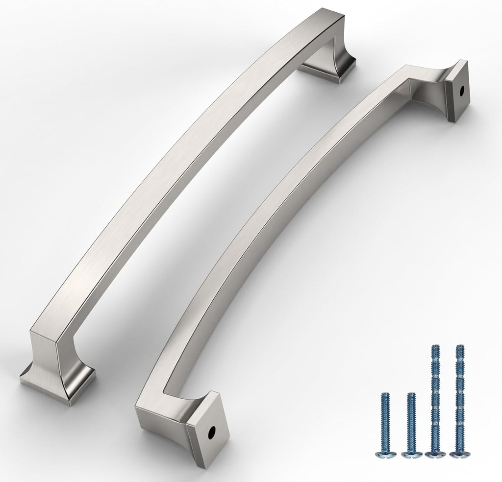 10 Pack Brushed Satin Nickel Cabinet Pulls 7 Inch(177Mm) Hole Center Kitchen Cabinet Handles Drawer Pulls Kitchen Hardware Cupboard Handles Bathroom Solid Dresser Handles