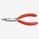 Knipex 5.1" round Nose Pliers with Cutting Edge - Chrome W/ Plastic Grip