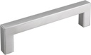 Goldenwarm 30 Pack Cabinets Handles Brushed Nickel Kitchen Cabinet Pulls Square Drawer Pulls Stainless Steel Cupboard Handles Kitchen Hardware Handles for Dresser Bathroom 4 Inch Hole Center