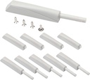 MLKING Magnetic Push Open Latches for Cabinets Drawers 10 Pack Light Grey Recessed Cabinet Doors Push to Open Cabinet Hardware Kitchen Push Touch Release Latches Light Grey 10 Pack