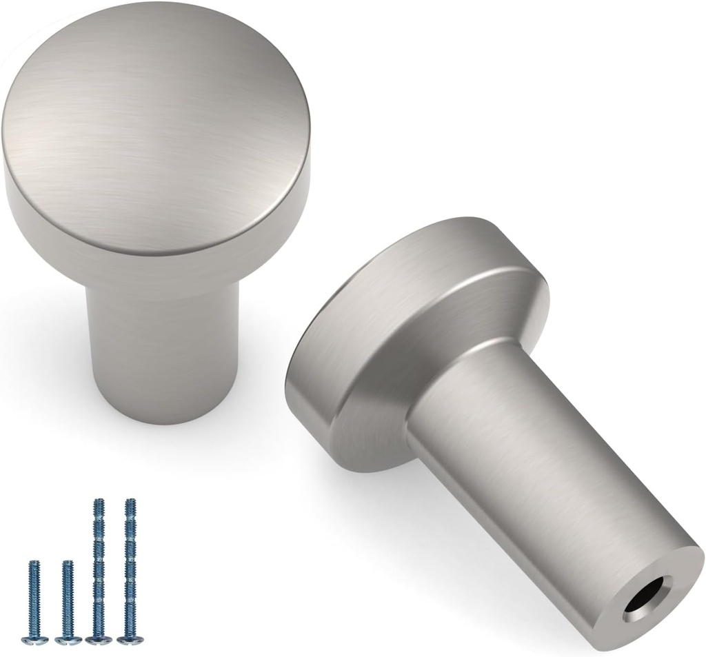 10 Pack Kitchen Cabinet Knob Brushed Satin Nickel round Dresser Knobs Drawer Knobs Kitchen Cabinet Hardware Knobs for Dresser Drawers