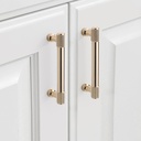 10 Pack Knurled Cabinet Pulls 3.75 Inch Brushed Gold Kitchen Cabinet Handles Cabinet Hardware Kitchen Handles for Cabinets Gold Dresser Pulls Drawer Handle