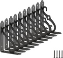 HOME MASTER HARDWARE 5 Inch Shelf L Brackets Decorative Shelf Brackets Shelf Support Corner Brace Joint Right Angle Bracket with Screws Black 10-Pack (5 X 3-1/2 Inch)