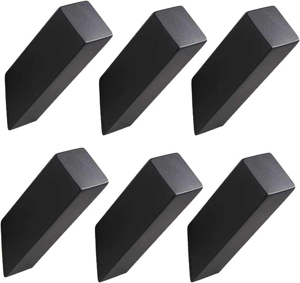 YJ YANJUN Black Matte Towel Hook for Bathroom Black Wall Hooks 304 Stainless Steel 6 Packs Modern Coat Robe Hooks Wall Mounted Matte Black