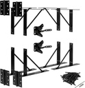 2 Sets Gate Corner Brace Bracket Heavy Duty anti Sag Gate Frame Kit Adjustable Gate Hardware for Wooden Fences, Shed Doors, Driveway Gates, Corral Gates, Wood Windows