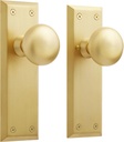 480931 Hubbard Solid Brass Privacy Door Knob Set with 2-3/8" Backset