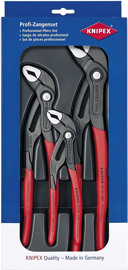 Knipex 00 20 09 V02"Cobra" Pliers Set (3 Piece)