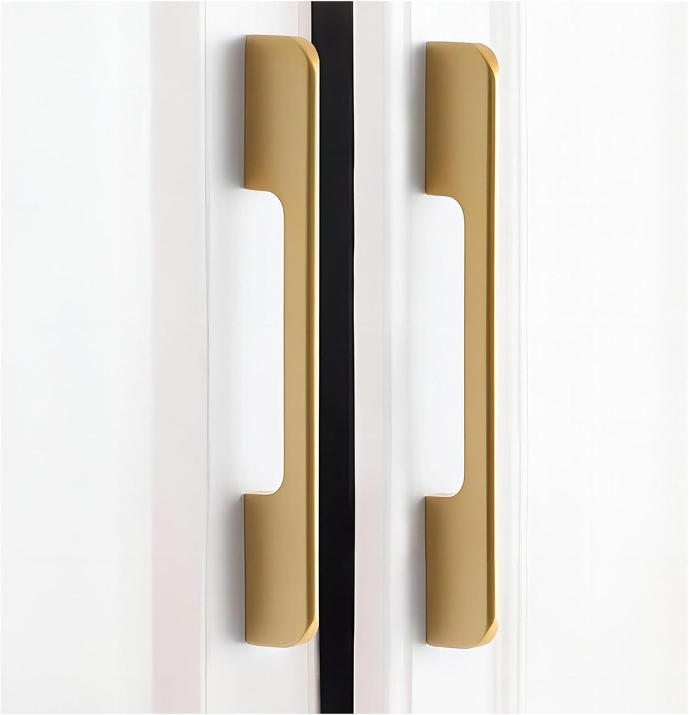 20 Pack 5 Inch Cabinet Handles Black & Glod,Aluminum Alloy Cabinet Hardware Pulls 5" (128Mm) Hole Center Pulls for Kitchen Cabinet Drawer Bathroom Dresser - Glod