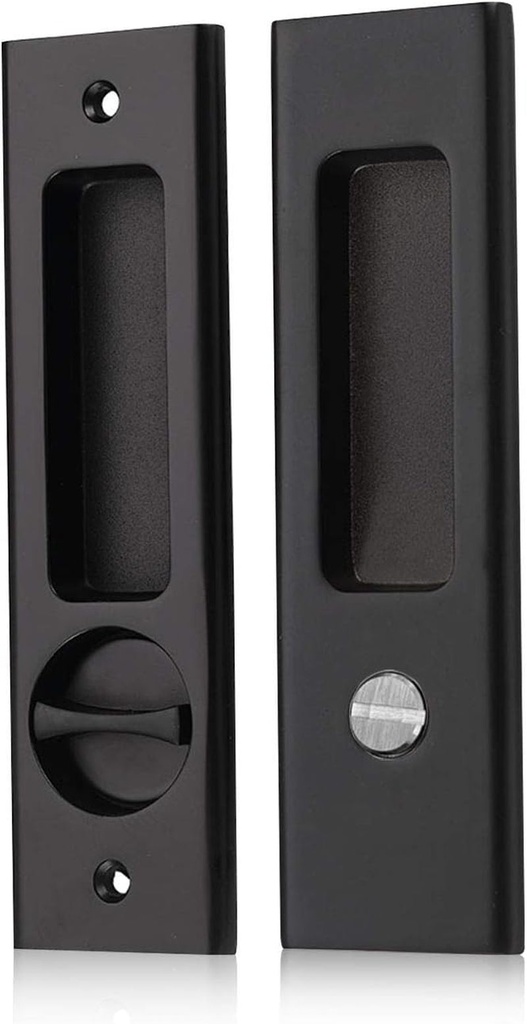 NCL Hardware Sliding Door Handle for Bath, Barn Door Flush Handle, Privacy round Pocket Lock
