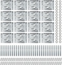 POWERTEC Surface Mount Corner Brackets 16PK W/Mounting Hardware, Corner Braces for Coffee Table/Bench Legs/Desk Legs/Dining Table (71428-P4)