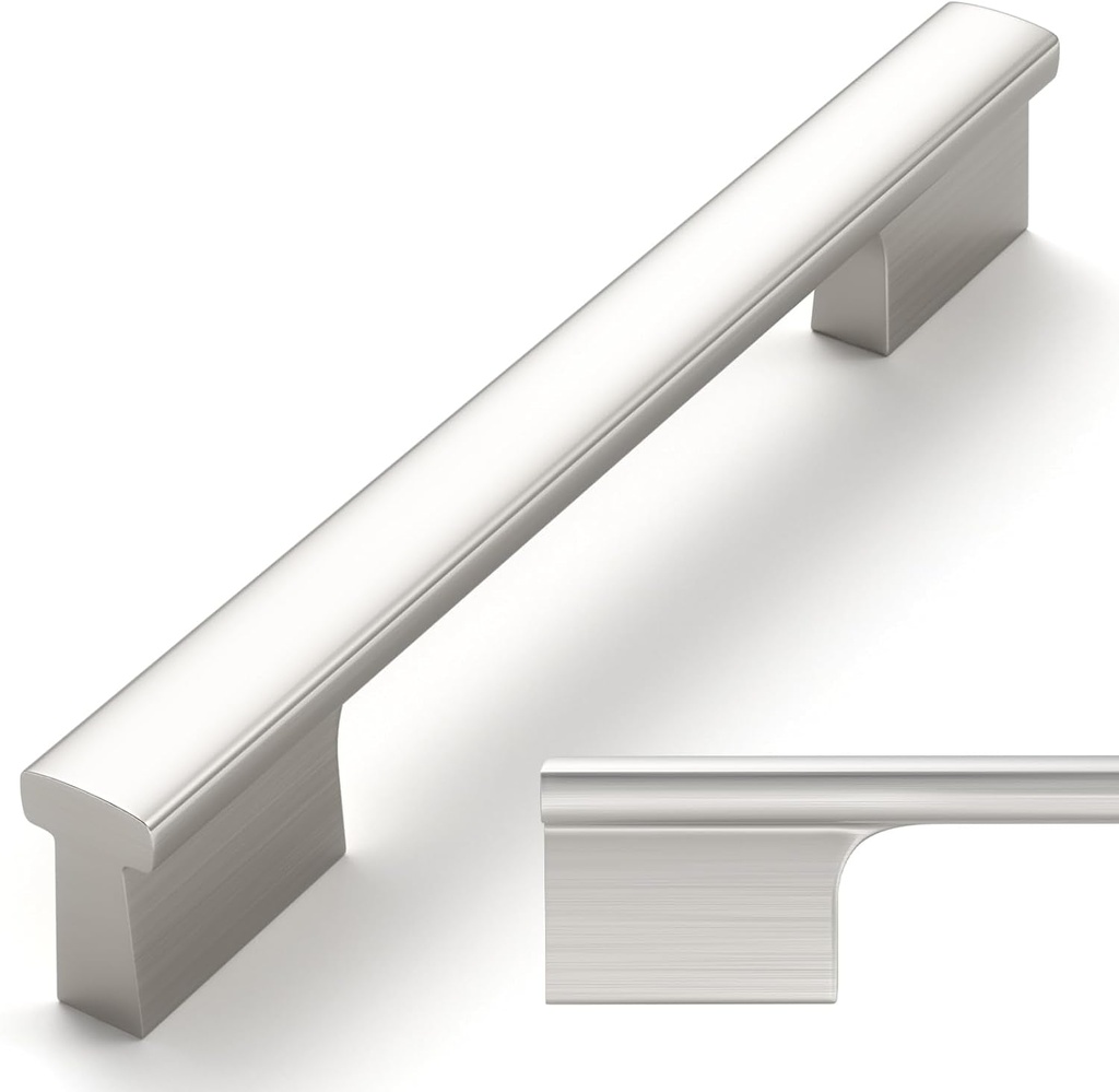 Banqin/10 Pack Brushed Nickel Cabinet Pulls, Kitchen Cabinet Handles 5 Inch(128Mm) Matte Nickel Cabinet Handles, Dresser Handles Drawer Pulls Solid Aluminum Alloy Cupboard Pulls