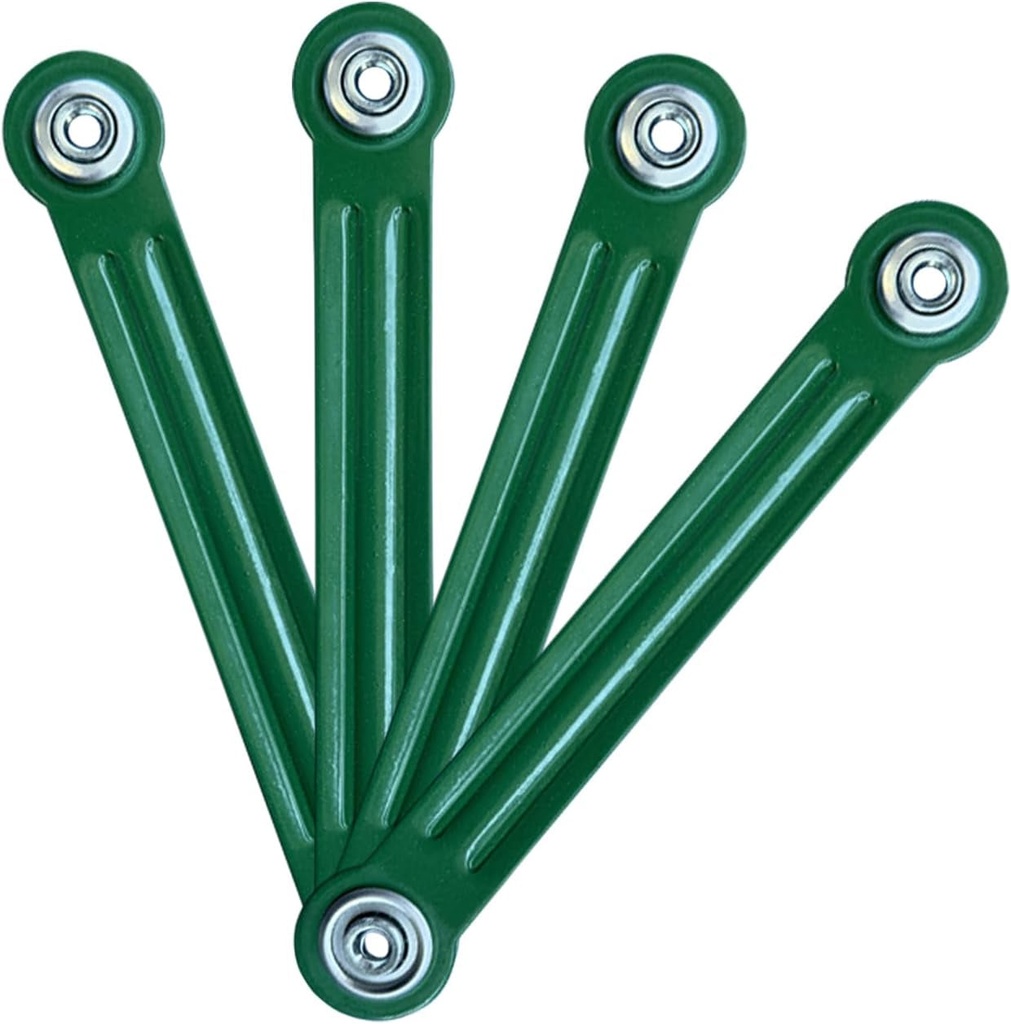 Glider Bearing Arm Bracket Replacement Hardware Rocker Parts, 9 Inch Overall Length, 7-1/2 Inch between Mounting Holes, 4 Pack Patio Glider Parts Rocker for Outdoor Glider and Garden Bench,Green