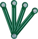 Glider Bearing Arm Bracket Replacement Hardware Rocker Parts, 9 Inch Overall Length, 7-1/2 Inch between Mounting Holes, 4 Pack Patio Glider Parts Rocker for Outdoor Glider and Garden Bench,Green