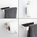 419056 Newberry 4 Piece Bathroom Package with 23-3/4" Towel Bar, Robe Hook, Towel Ring, and Toilet Paper Holder