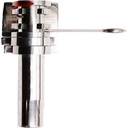 Stainless Steel 35-1/2" (902Mm) Long Gate Door Bolt-Dia Solid Bar Bolt Patch Lock (GDB90214) (Mirror Chrome)