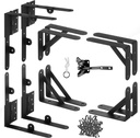 Anti Sag Gate Kit -Gate Corner Bracket-90 Degree Bracket with Gate Hinges Heavy Duty for Wooden Fences-No Sag Gate Corner Brace Bracket for Doors, Driveway (2 Sets of anti Sag Gate Kit and Gate Latch)
