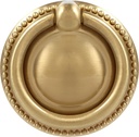 8 Pack Brush Gold Ring Pulls,2" Gold Ring Drawer Pulls,Ring Cabinet Cupboard Pulls with round Plate,Drawer Ring Pulls (Gold)