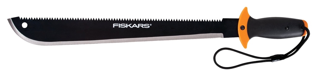 Fiskars 18" Ultra Sharp Machete Saw Combo, Steel Blade with Softgrip Handle, Black and Orange