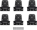 HOME MASTER HARDWARE 3-1/2 Inch Heavy Duty T Hinge Gate Hinges Steel Black Finish with Screws 6-Pack (Black)