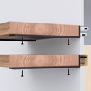 EVALD Floating Shelf Brackets | 10-Inch Hidden Black Carbon Steel Brackets for Wall, Kitchen, Nursery, Mantel | Minimalistic Design Supports Fireplace Mantel, Bookshelves, Bar Wall Shelves (4 Pack)