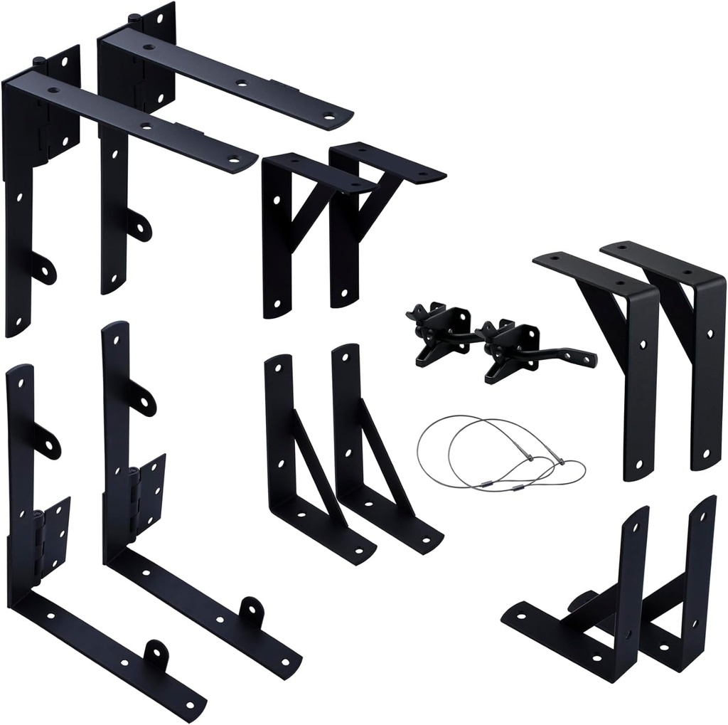 2 Set anti Sag Gate Kit Gate Corner Brace Bracket Heavy Duty No Sag Kit for Wooden Fences, Driveway Gates, Shed Doors, Corral