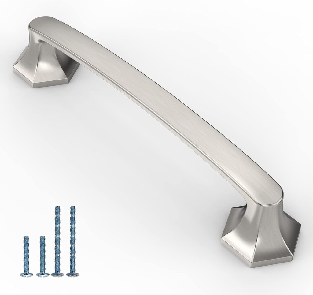 10 Pack 5 Inch(128Mm) Kitchen Cabinet Handles Brushed Satin Nickel Cabinet Pulls Kitchen Cabinet Hardware Drawer Pulls for Dresser Cupboard Wardrobe