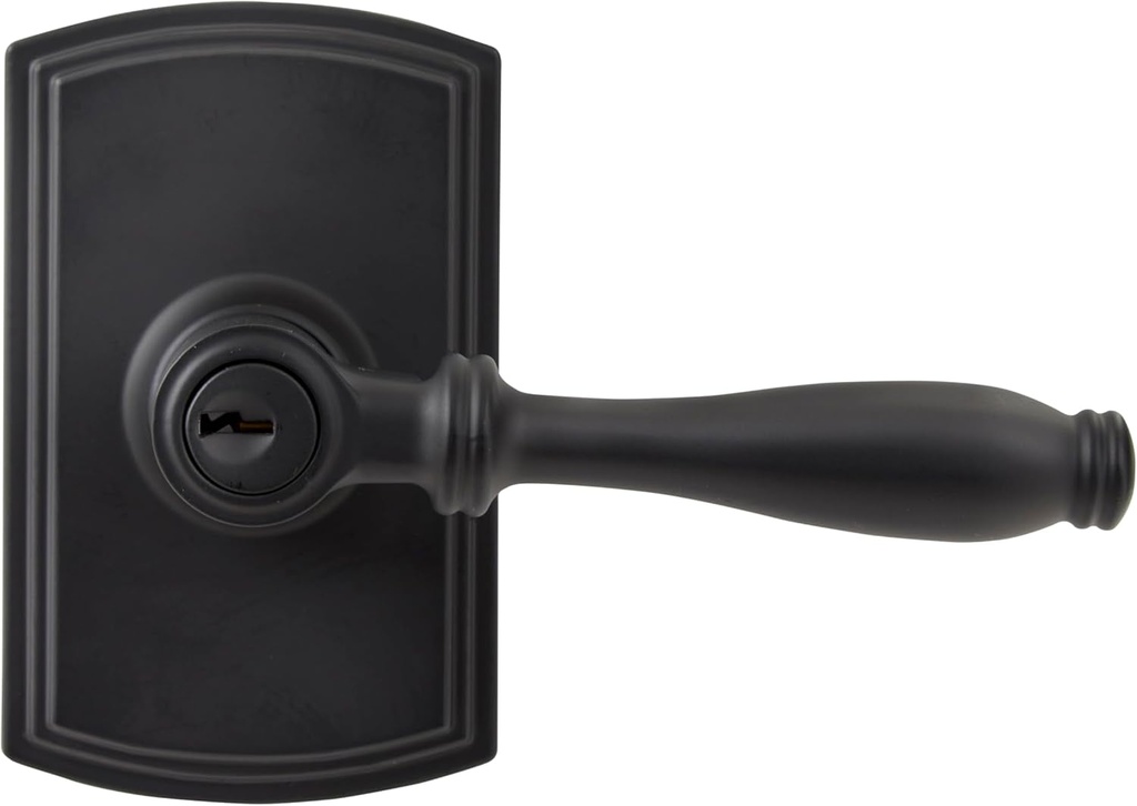 Delaney Hardware 360104 Sorado Entrance Lever in Matte Black Finish, Entrance Handle Set, Matte Black Entrance French Door Handle, Black Interior and Exterior Door Handle, (500T-So-Bl-Entrance)