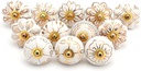 Indian Haat Bazaar Gold Cabinet Knobs for Dresser Drawers Indian Assorted Mix Design Door Pull Handle for Kitchen Cupboard Wardrobe with B D: 1.7 X L: 2.5 Inches DKB00005-P20 Gold Dresser Knobs