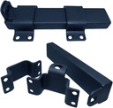 Slide Gate Latch, Heavy Duty Latch Lock with Padlock Hole, Suitable for Wooden Fences, Barn Door Lock, Outdoor Latch, Fence Gate, Courtyard, Shed Lock,Cottages, Cabinet, Matte Black (Style 1-M1-Set 1)