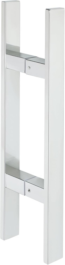 Alise Shower Door Handle,Sliding Glass Door Pull,16 Inch Square Back to Back Handle for Doors,Sus304 Stainless Steel Shower Hardware Replacement Parts,Polished Chrome,Ls6040F-C