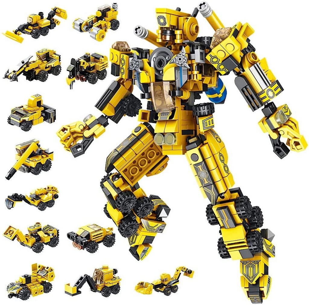 VATOS Robot STEM Building Toys, 573 PCS Engineering Construction Vehicles Kit for Boys, Best Gifts for Kids Aged 6 7 8 9 10 11 12 Yr Old
