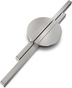 Homdiy 4 Pack Brushed Nickel Cabinet Pulls Half Moon Drawer Pulls, Semi Circle Silver Cabinet Pull for Dresser,Unique Kitchen Cabinet Handles 5 Inch (128Mm) Hole Center