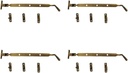 Adonai Hardware 10.5" "Jerahmeel" Solid Brass Heavy Duty Window Latch Lock Casement Stay, Easy to Install, Window Hardware Accessories Fittings (Supplied as 4 Pieces per Pack) - Antique Brass