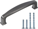 10 Pack Solid 3-3/4 Inch (96Mm) Kitchen Cabinet Handles Black Brushed Satin Nickel Pulls Drawer for Cabinets Cupboard (CF81898-128-BN)
