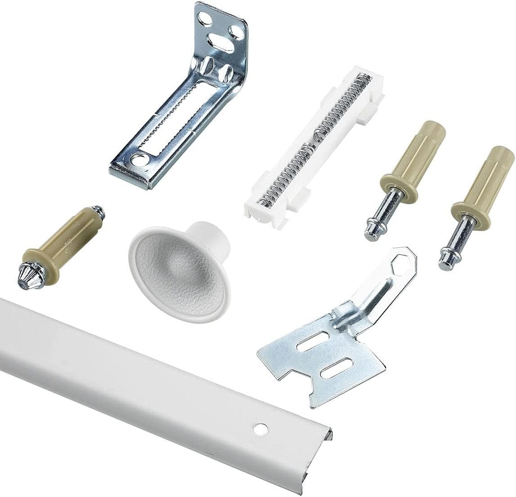 Richelieu Hardware 14012WBC Onward Bi-Fold Door Hardware Kit 24 in (610 Mm), Track White Zinc Beige Finish