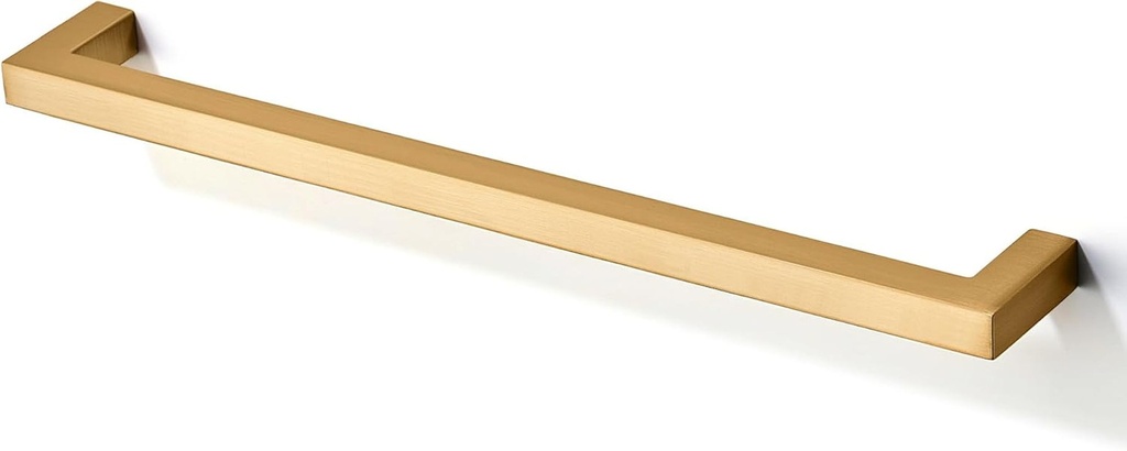 TUNNY 5 Pack Square Solid Cabinet Handles-8.8"/224Mm Screw Spacing Brushed Champagne Gold Furniture Hardware Handles for Kitchen Cabinets Bedroom Dresser Wardrobe Cabinet Pulls