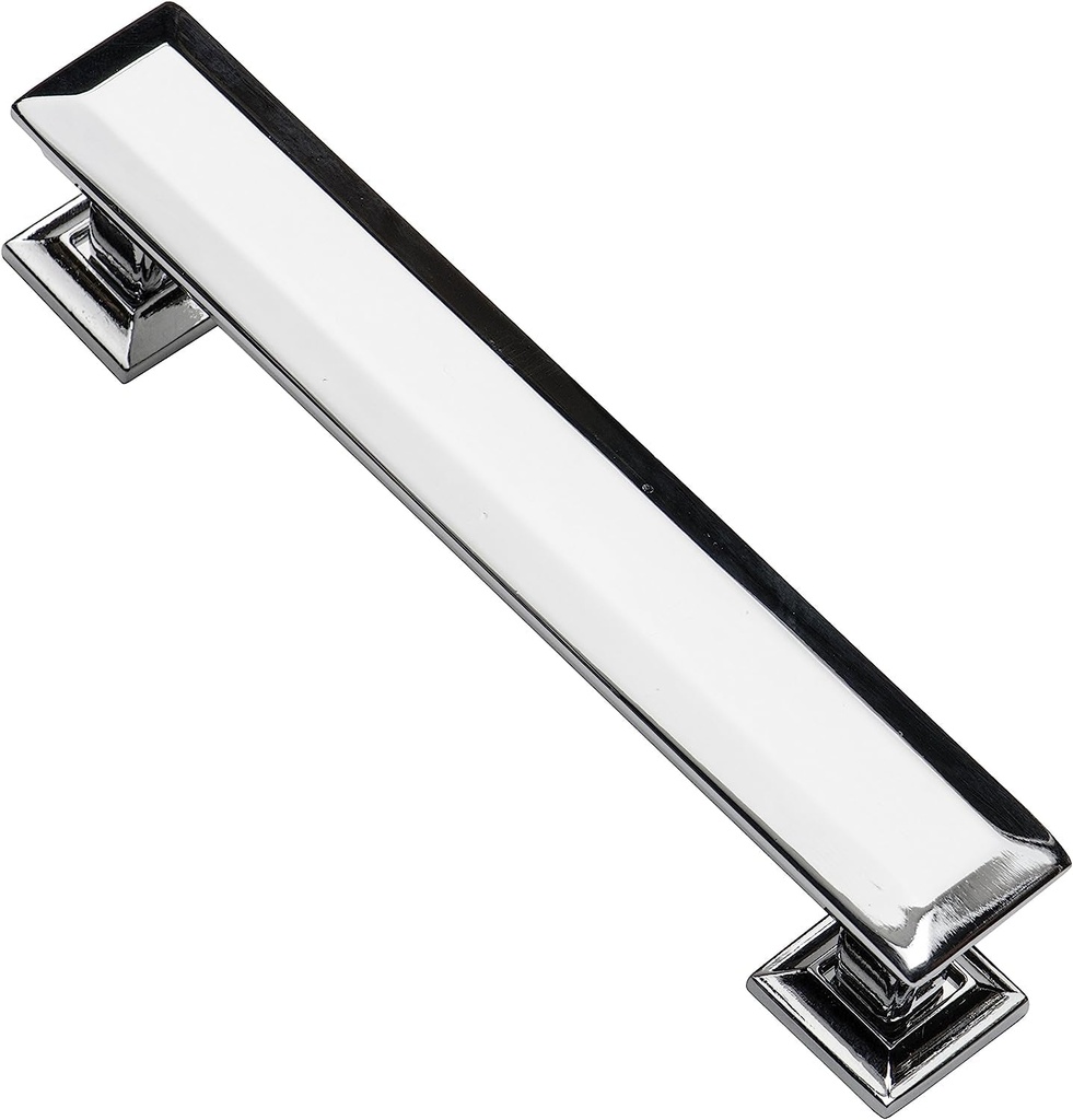 Southern Hills Polished Chrome Cabinet Pulls - 4 Inch - Pack of 5 Chrome Cabinet Handles - Drawer Pulls - Vanity Pull - Chrome Drawer Pulls - Cabinet Knobs - Kitchen Drawer Handles - SHKM005-CHR-5