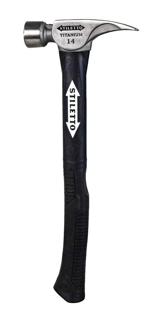 Stiletto TI14SC 14Oz. Titanium Smooth Face Hammer with 18" Curved Hickory Handle