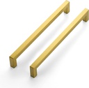 Ravinte 5 Pack 8-4/5 Inch Kitchen Square Cabinet Handles Cabinet Pulls Brushed Brass Drawer Pulls Kitchen Cabinet Hardware Kitchen Handles for Cabinets Cupboard Handles Drawer Handles