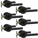 Haidms Black Door Handles 6 Packs, Privacy Matte Black Door Handle, Matte Black Interior Door Handle, Matte Black Door Lever, Bathroom Door Handles Interior, Modern Bedroom Door Handle